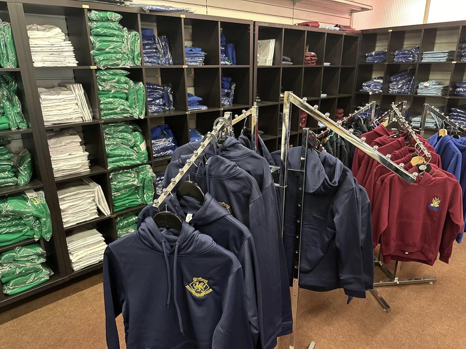 Back to school wear on the shop rails